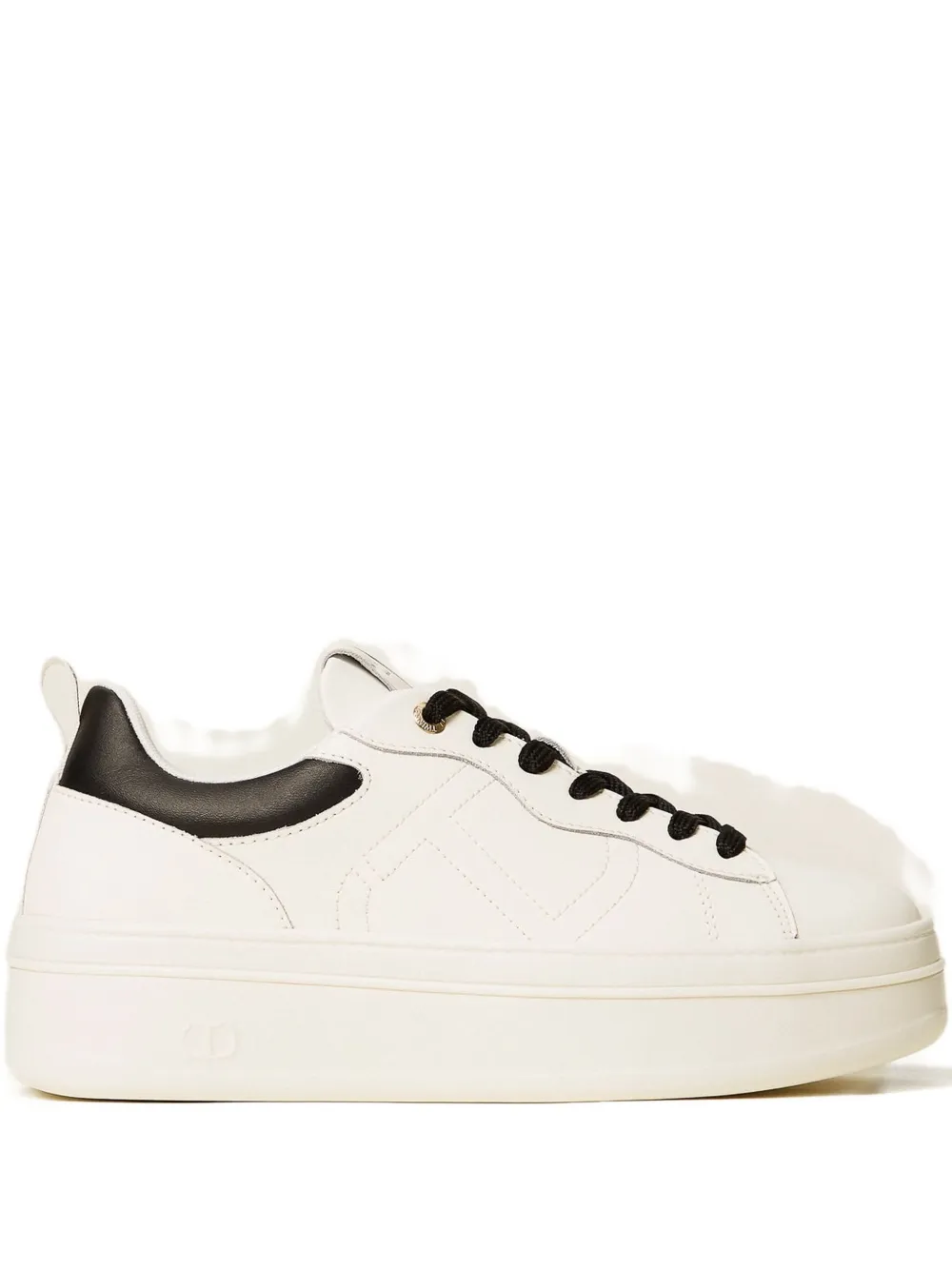 TWINSET leather platform sneakers White