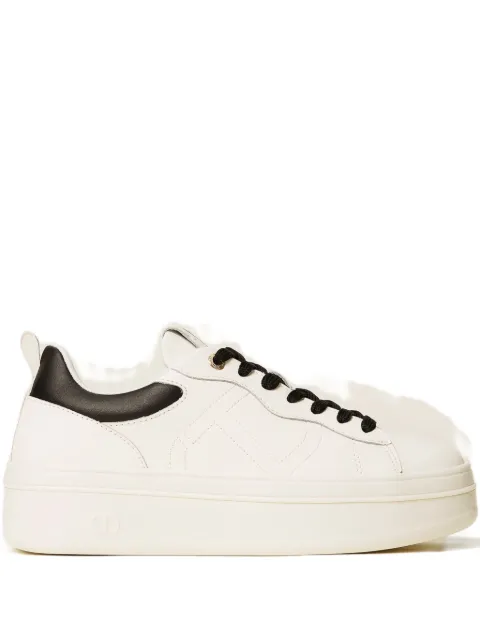 TWINSET leather platform sneakers