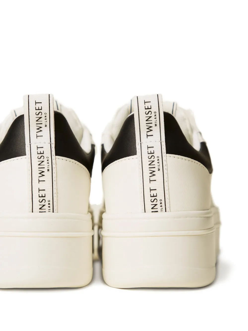 TWINSET leather platform sneakers White