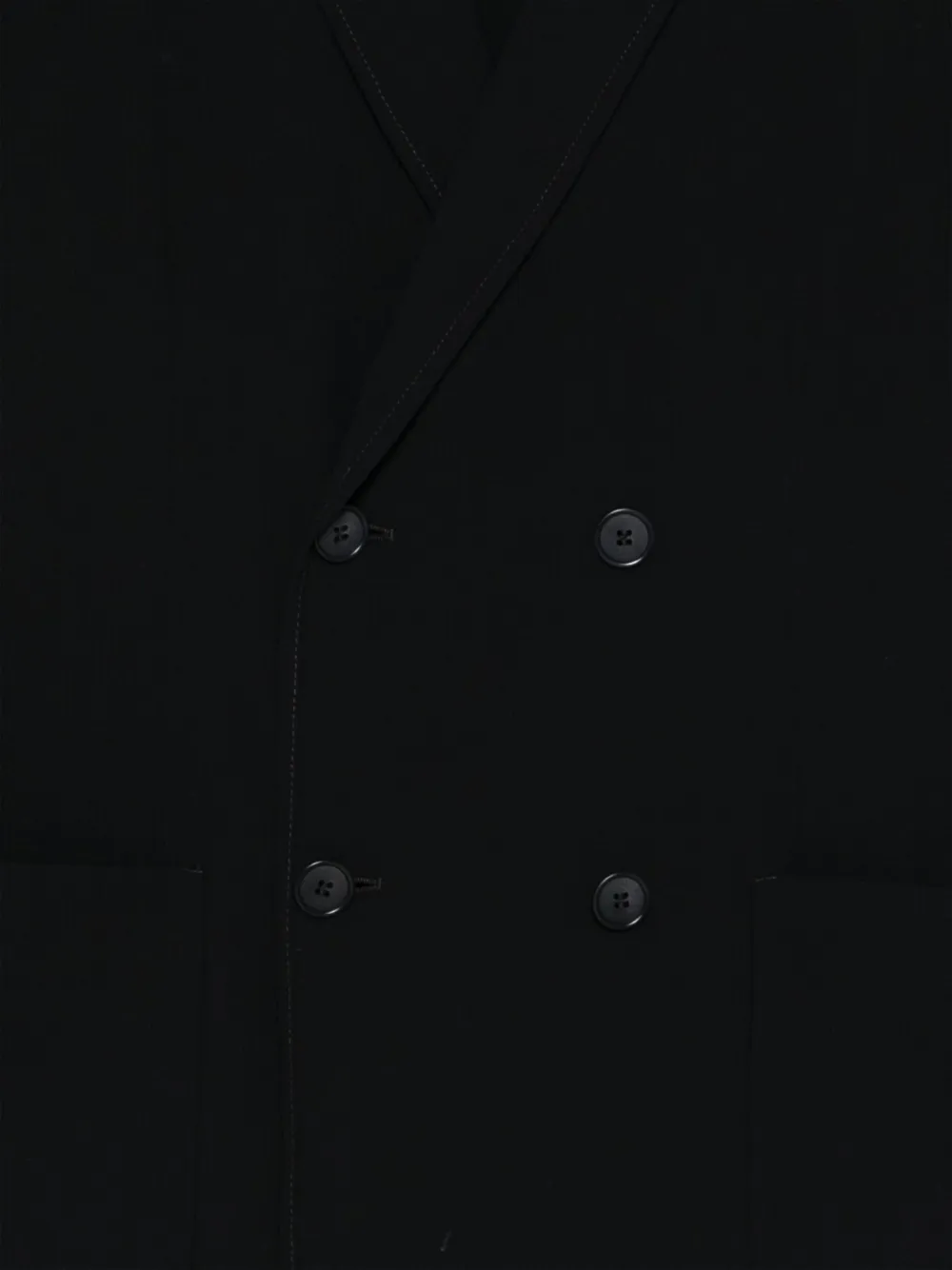 Giorgio Armani Double-breasted Blazer In Black