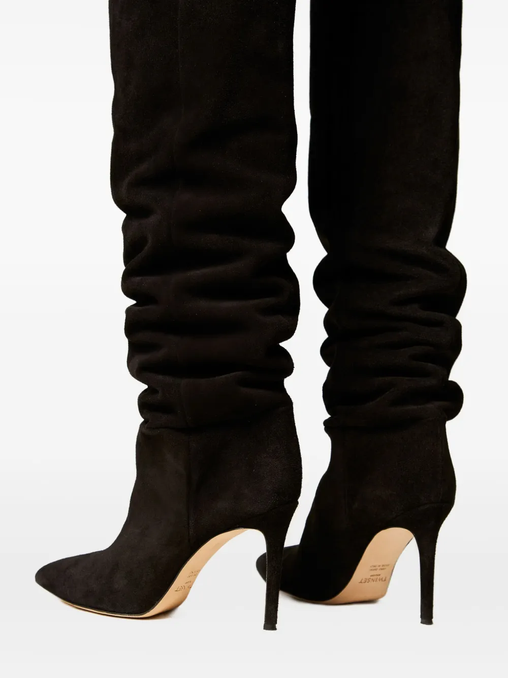 TWINSET 100 mm soepelvallende hoge laarzen Zwart