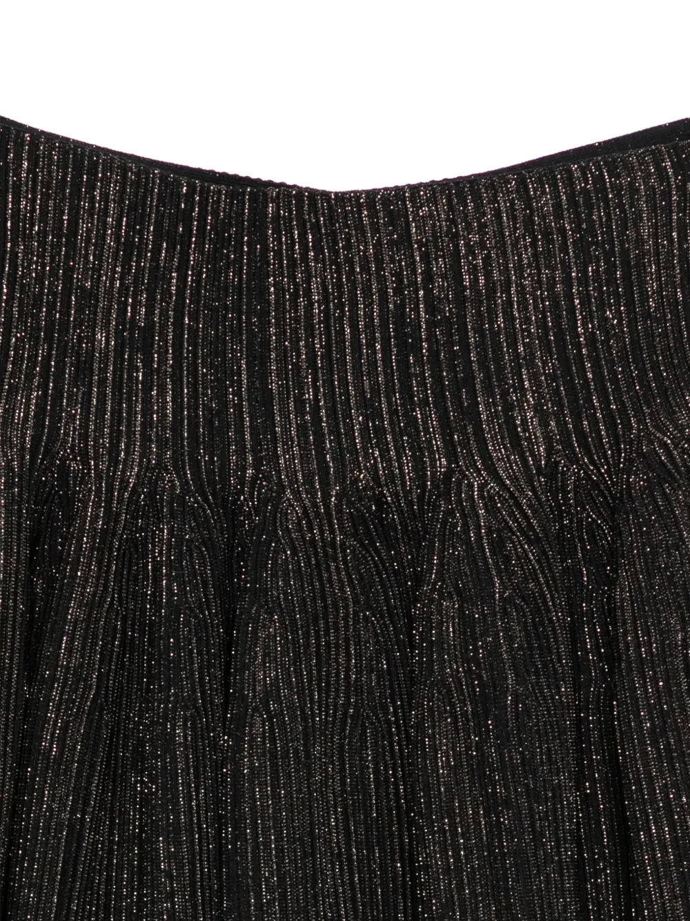 Cfcl Pleated Metallic-thread Skirt In Black