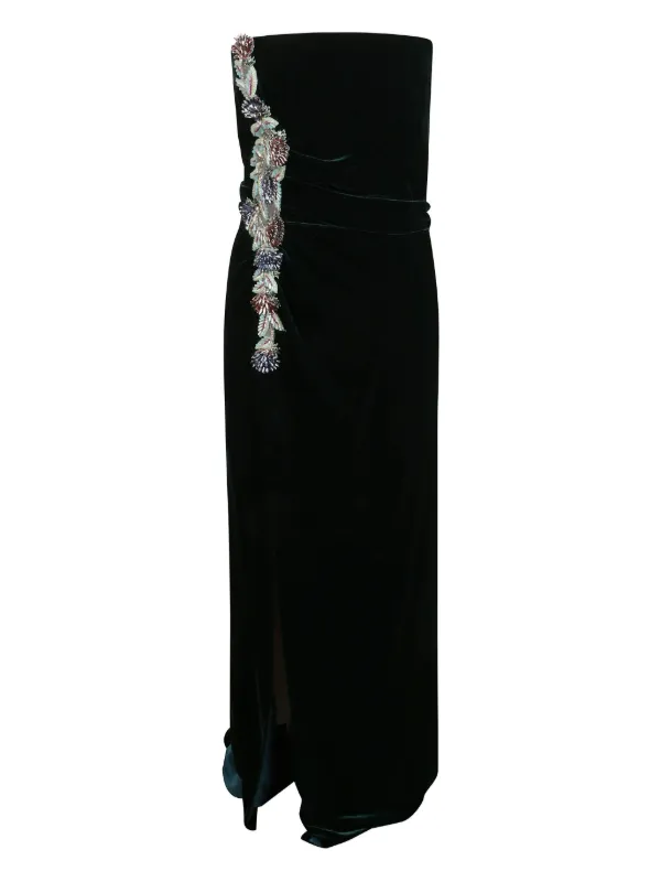 Costarellos Brisha Maxi Dresse in Green