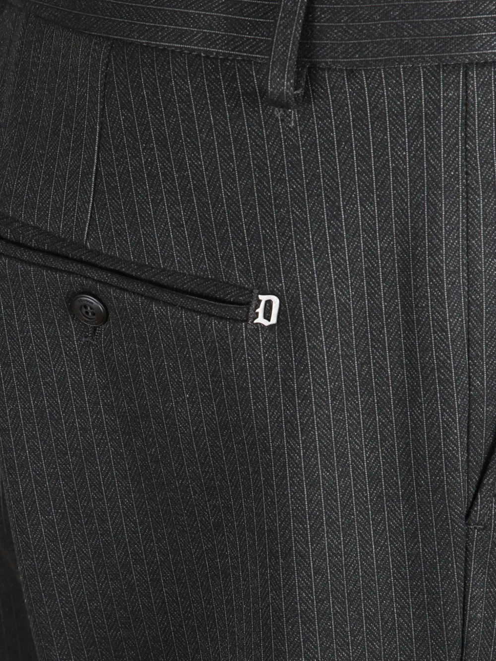 DONDUP Broek met krijtstreep Grijs