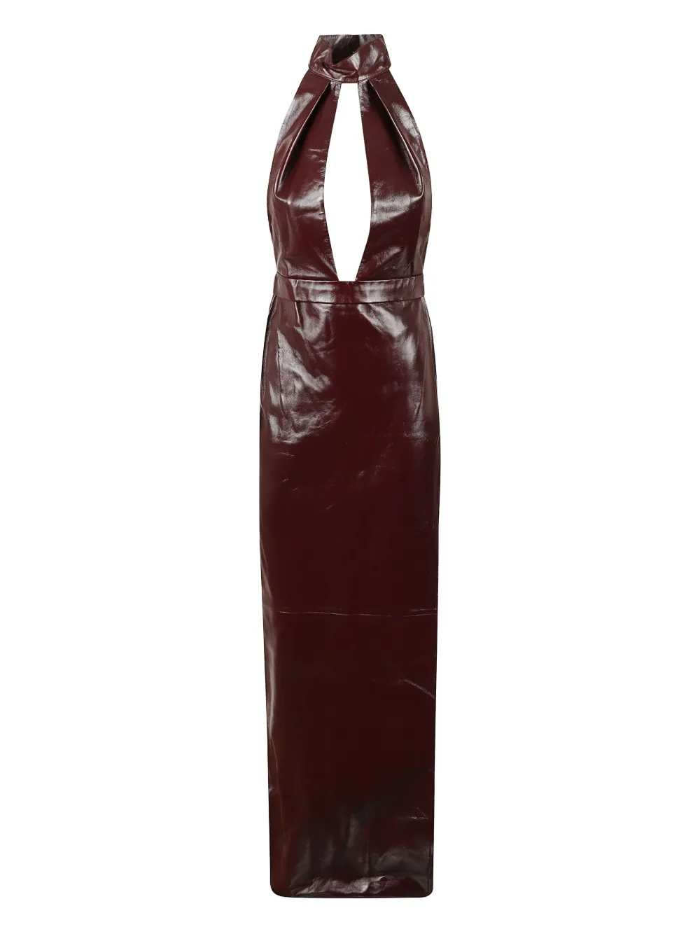 The New Arrivals Ilkyaz Ozel Nessa halterneck maxi dress - Viola