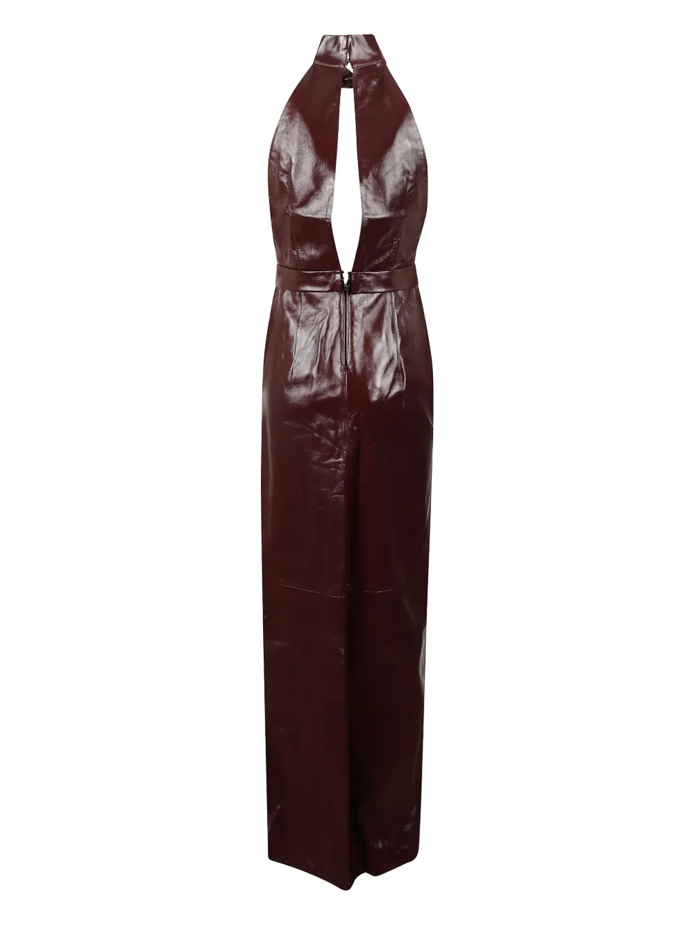 The New Arrivals Ilkyaz Ozel Nessa halterneck maxi dress - Paars