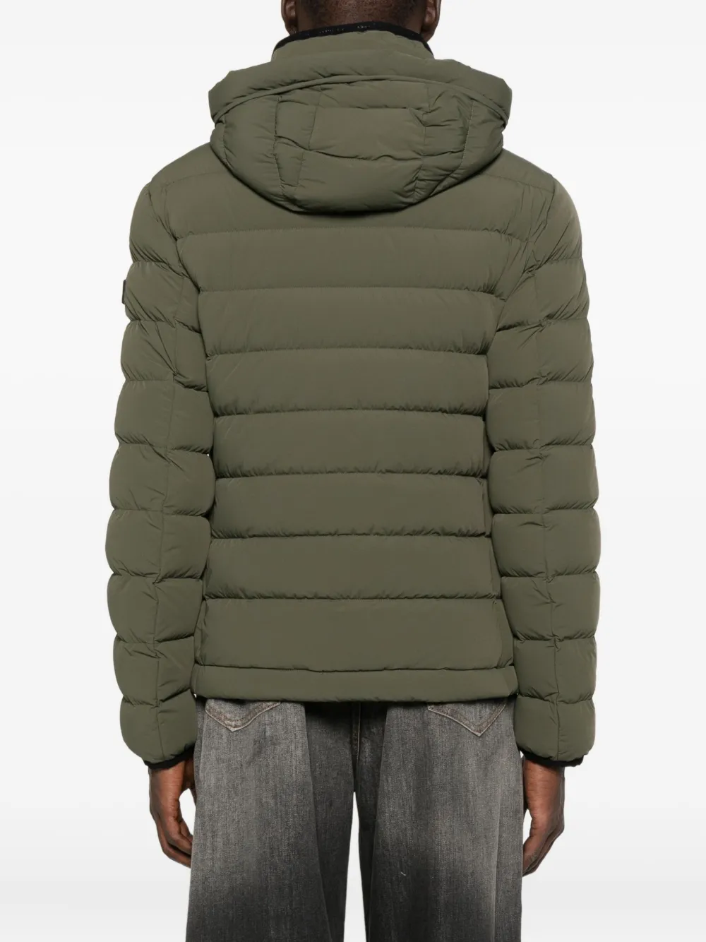 Peuterey Quilted Hooded Jacket In Green