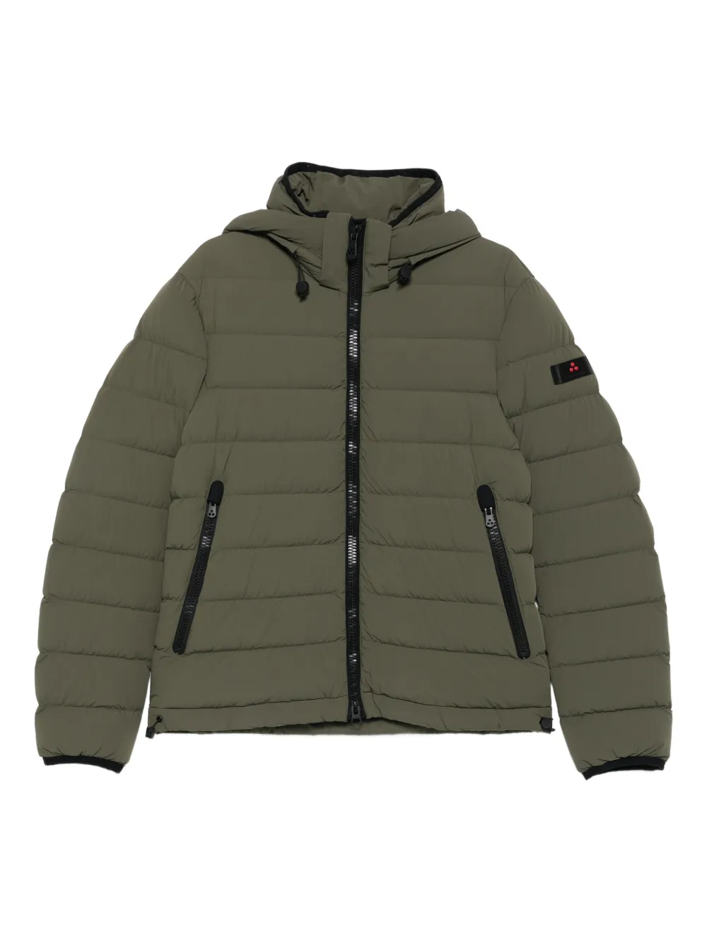 Peuterey Quilted Hooded Jacket In Green