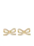 Self-Portrait crystal-bow earrings - Gold