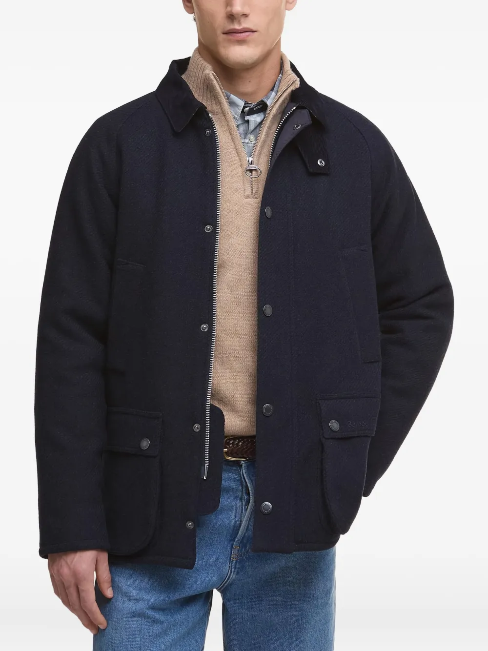 Barbour buttoned collared jacket | Blue | Image 1