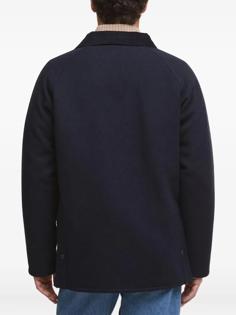 Barbour Jack met kraag en knopen Blauw