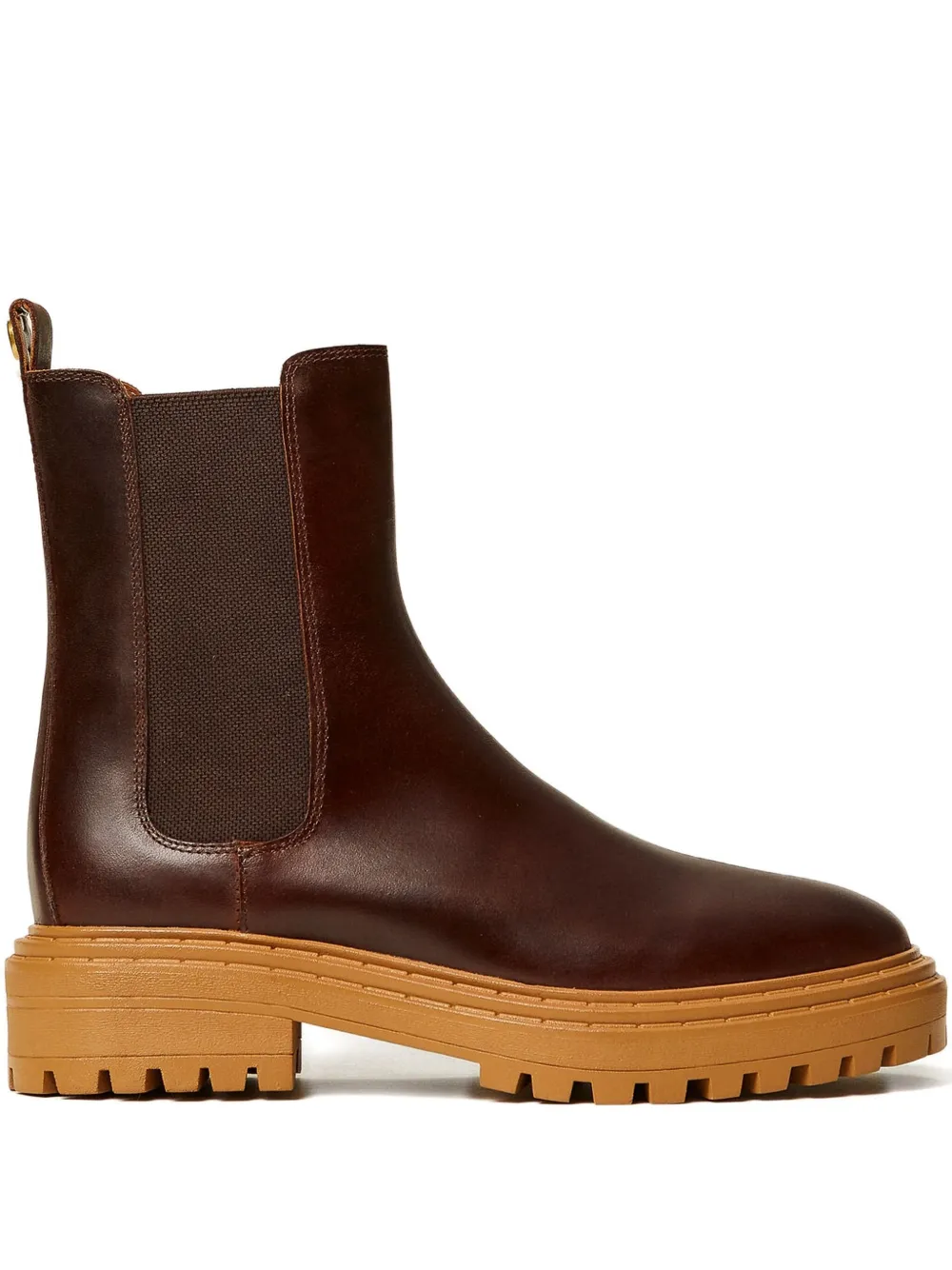 TWINSET 50mm leather Chelsea boots Bruin
