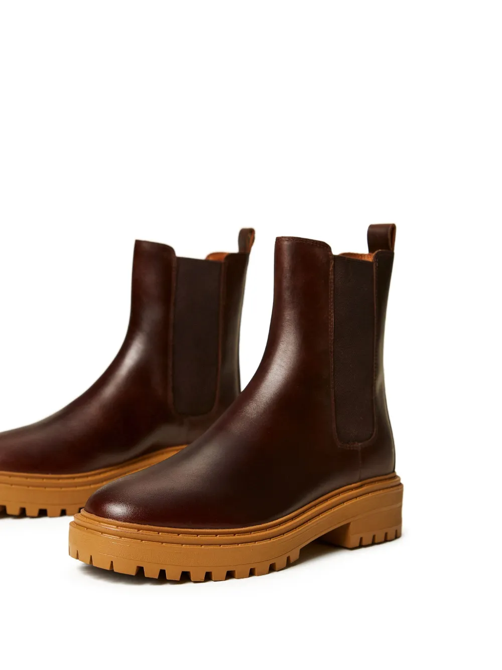 TWINSET Leren Chelsea laarzen Bruin