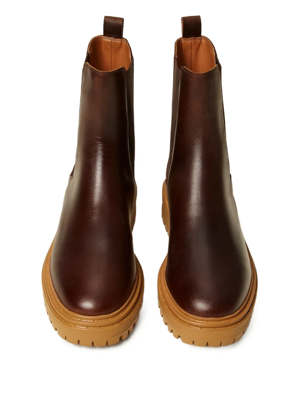 TWINSET Leren Chelsea laarzen Bruin