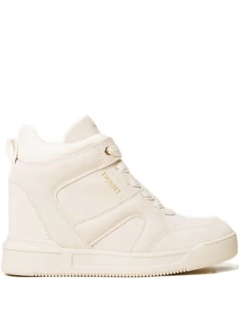 TWINSET zapatillas de ante con tiras autoadherente