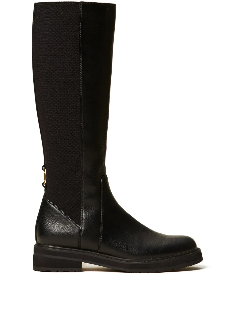 Twinset Elastic-back High Boots In Black