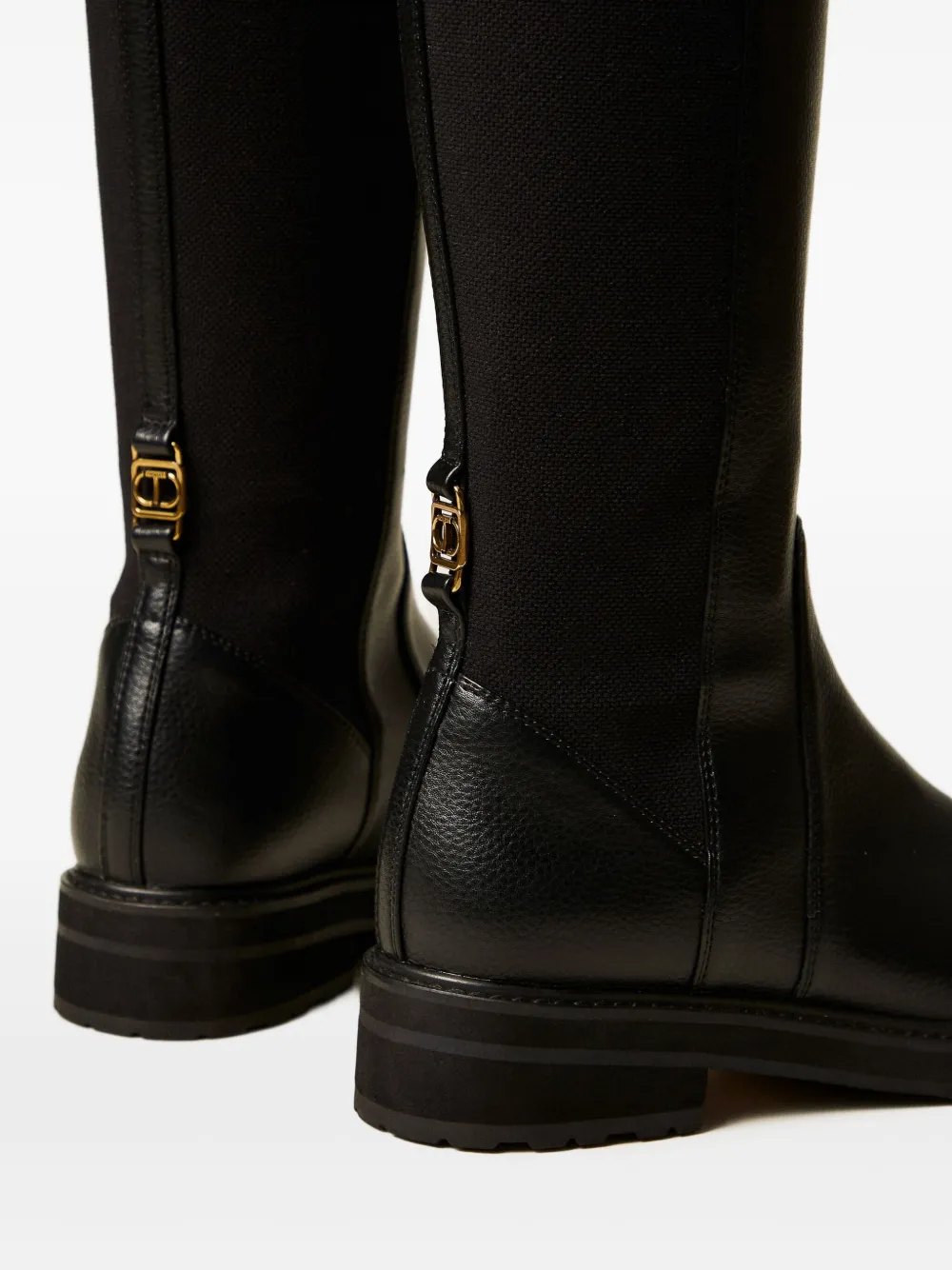 Twinset Elastic-back High Boots In Black
