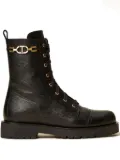 TWINSET lace-up chain boots - Black