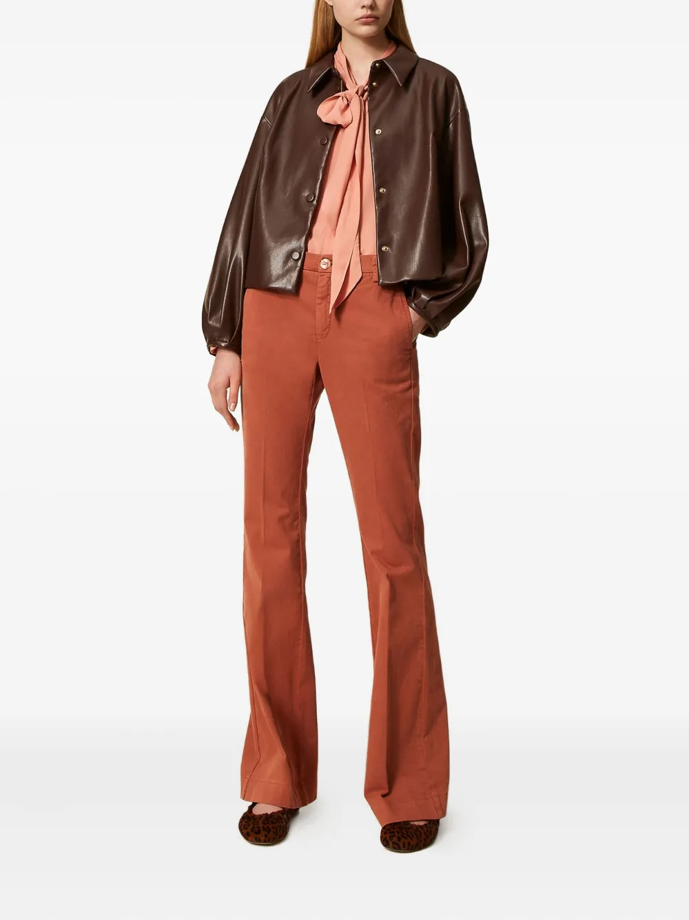 TWINSET Flared broek Oranje