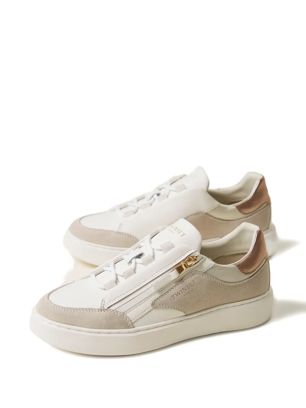 TWINSET zip-detail sneakers Wit