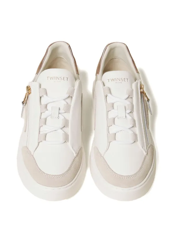 TWINSET zip-detail Sneakers | White | FARFETCH RO