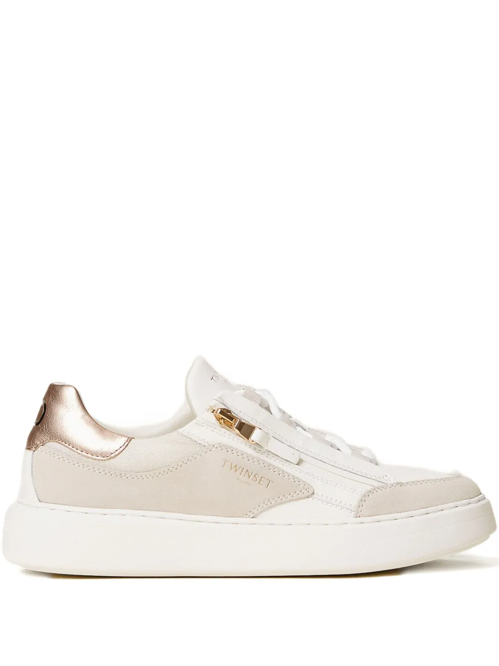 TWINSET zip-detail sneakers Wit