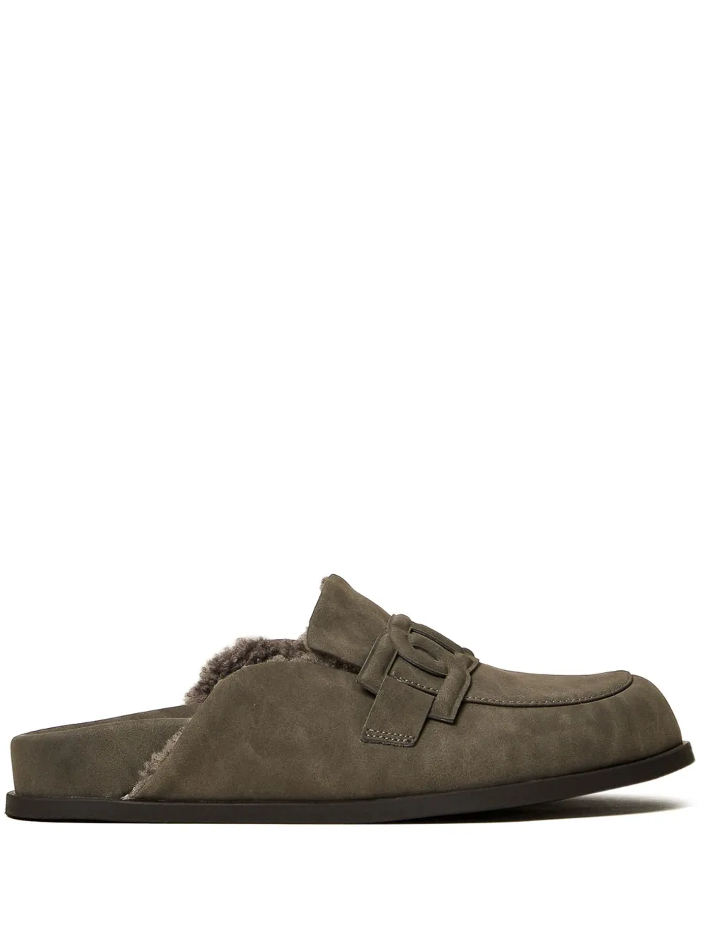 TWINSET Slip-on muiltjes met logodetail Grijs