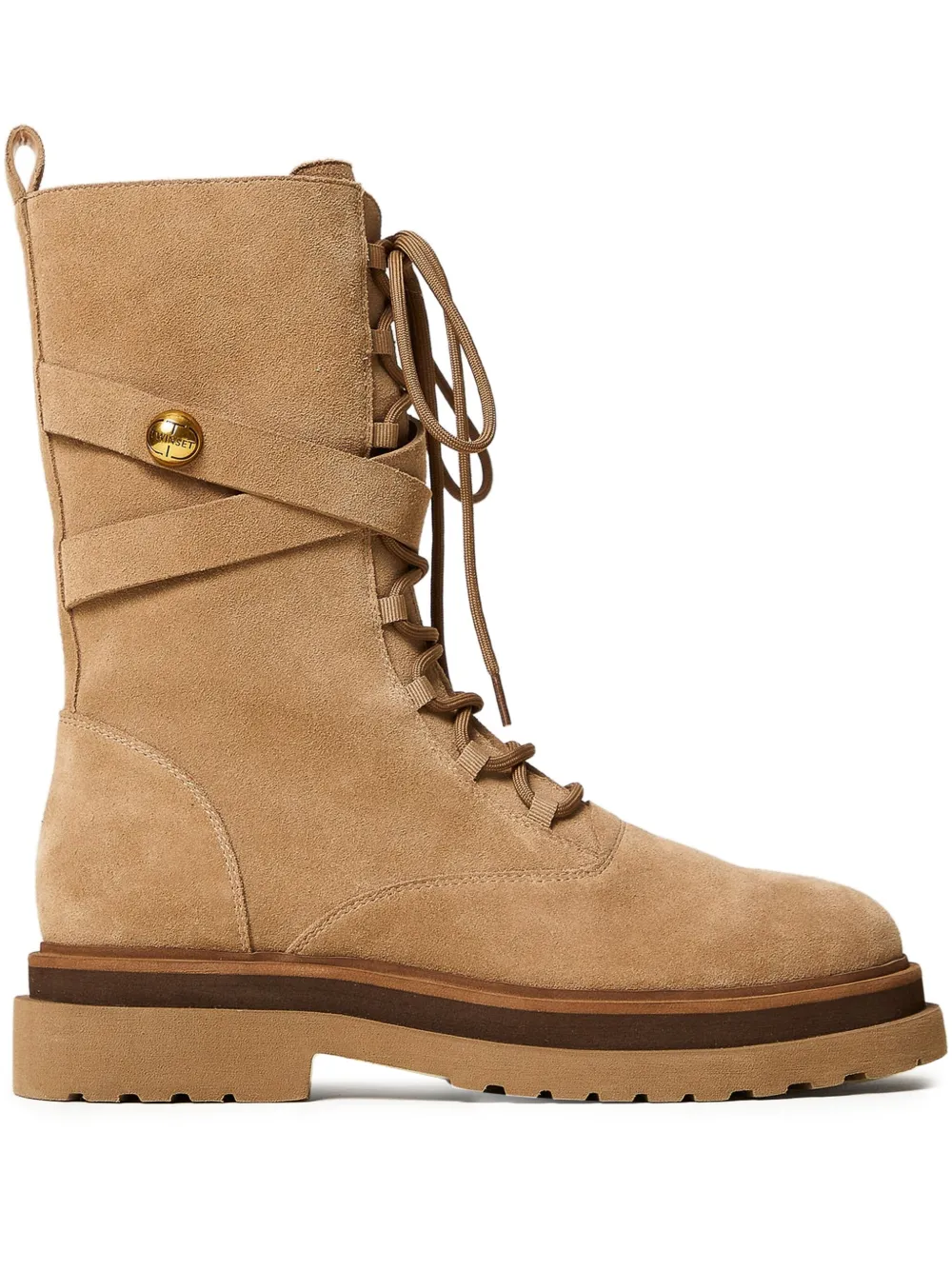 TWINSET lace-up strap boots | Neutrals | Image 1