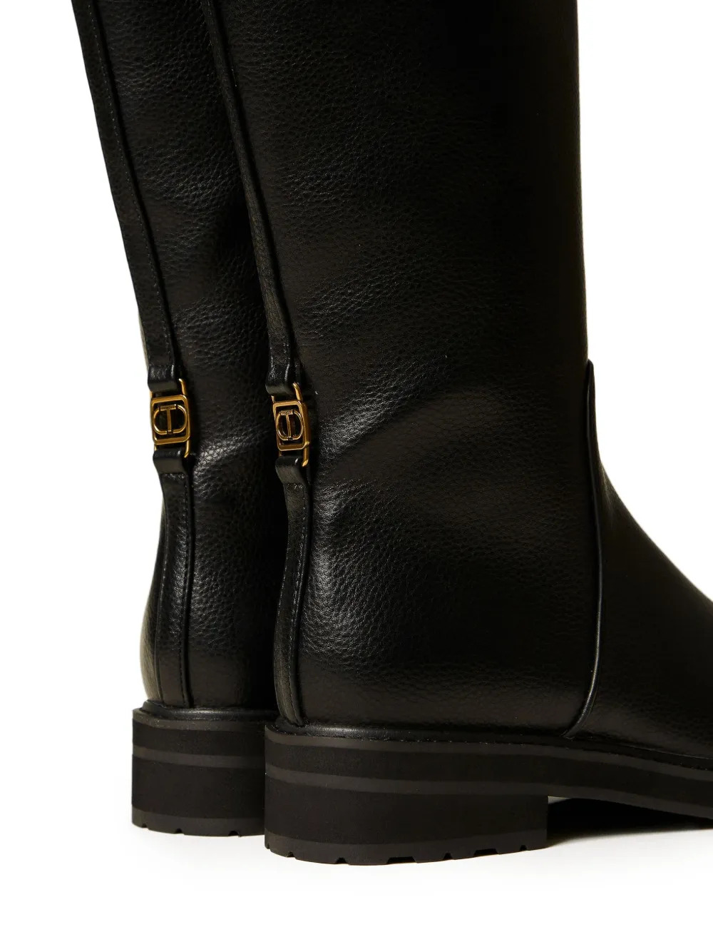 TWINSET 40 mm laarzen met logodetail Zwart