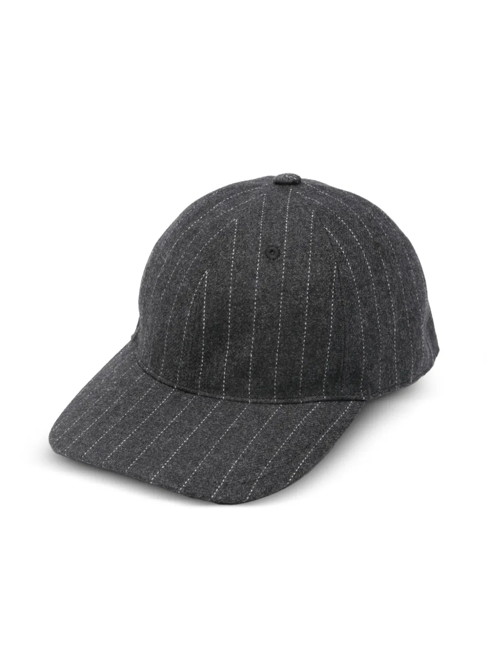 Isabel Benenato Pinstripe Cap In Gray