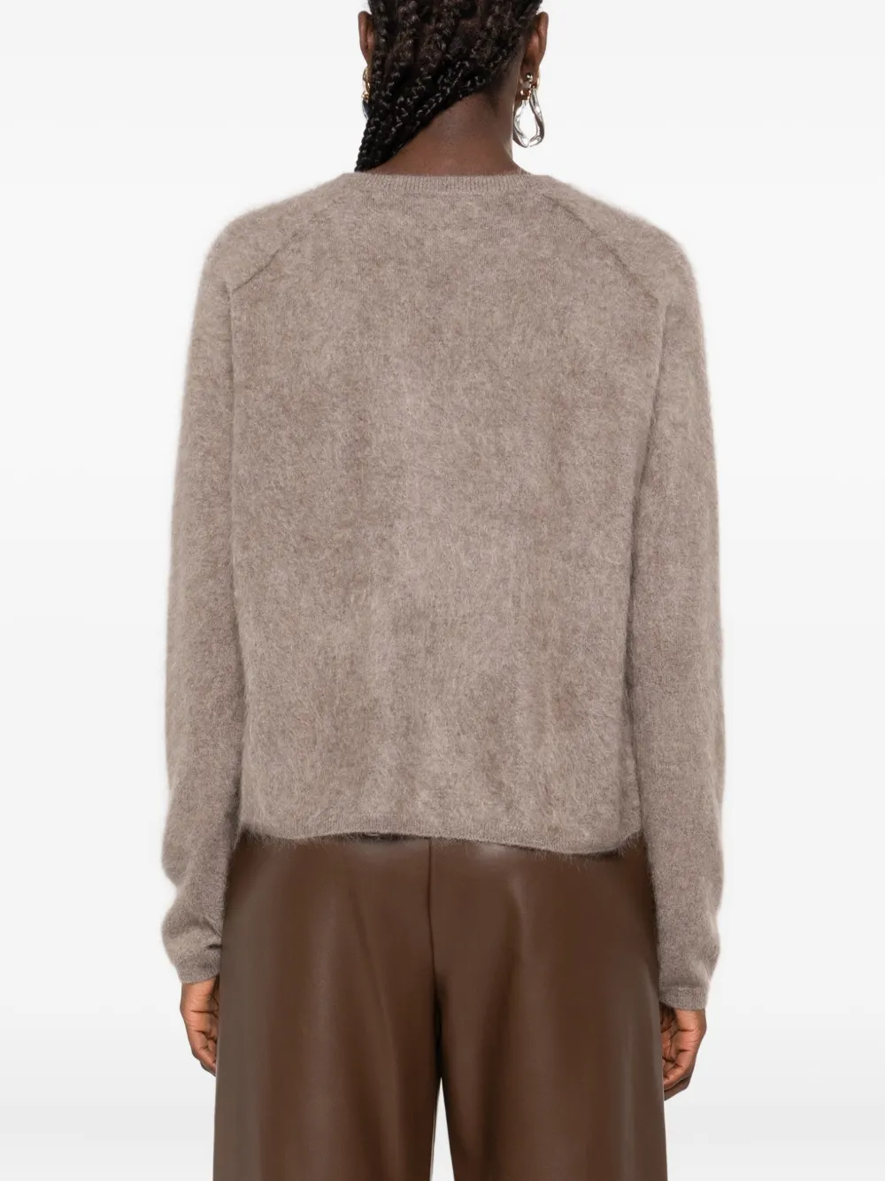 Lisa Yang Kasjmier trui met ronde alsh Beige
