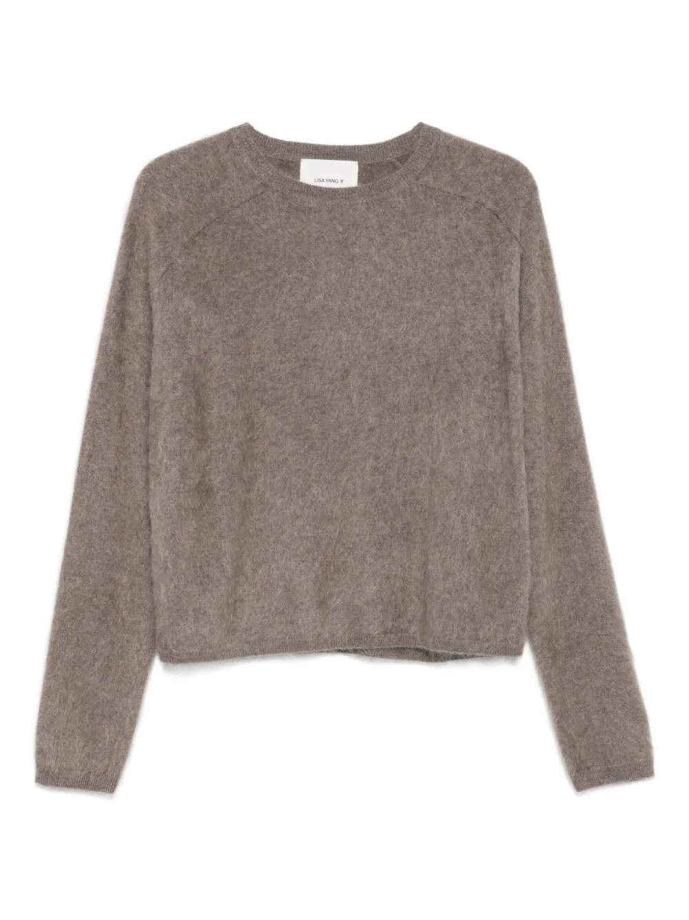Lisa Yang Kasjmier trui met ronde alsh Beige