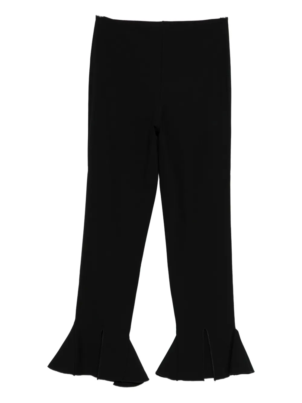 Nensi Dojaka Ruffled-hem Leggings In Black