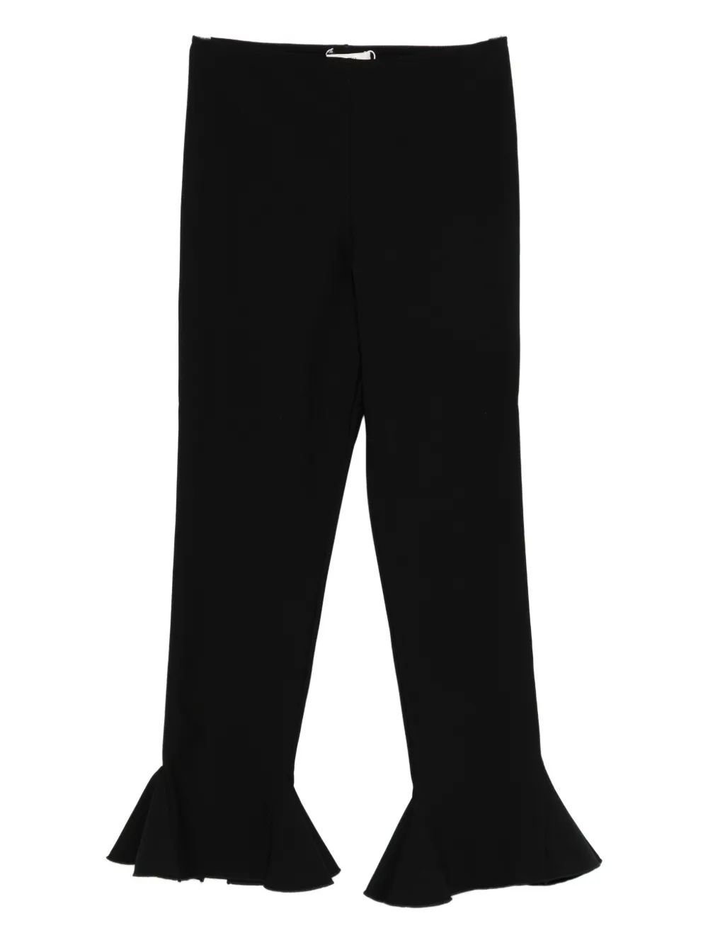 Nensi Dojaka Ruffled-hem Leggings In Black