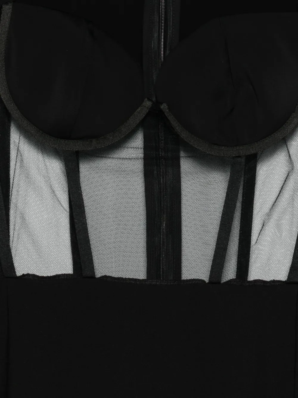 Nensi Dojaka Midi-jurk met lange mouwen Zwart