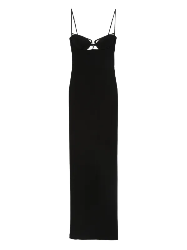 nensi dojaka cut out dress Nensi Dojaka Cut-Out Silk Dress - Fuchsia | NDDR3083000400