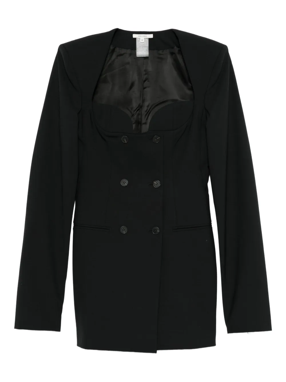 Nensi Dojaka vestido corto con doble botonadura | negro | Image 1