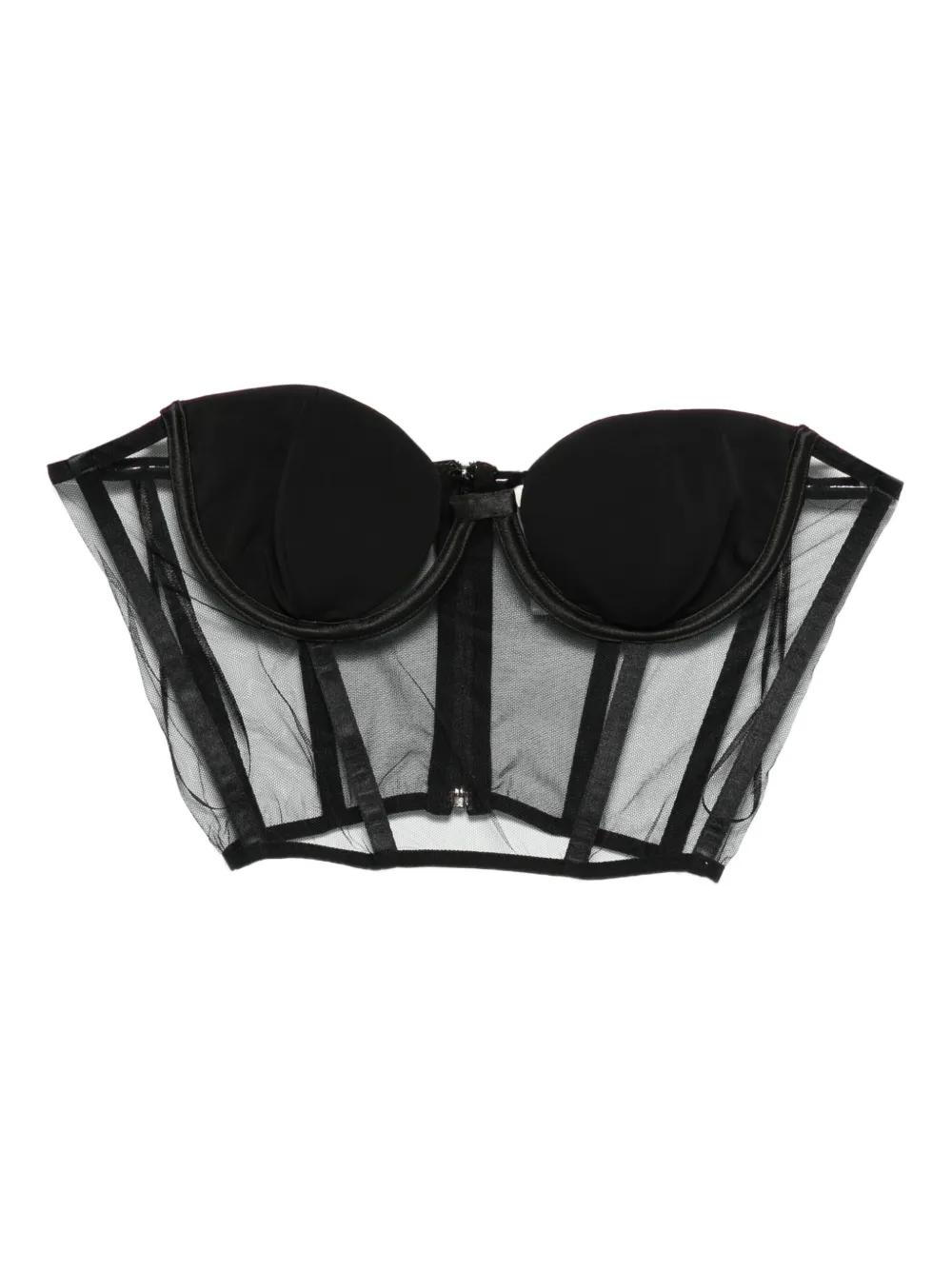 Nensi Dojaka mesh-panel corset top | Black | Image 1