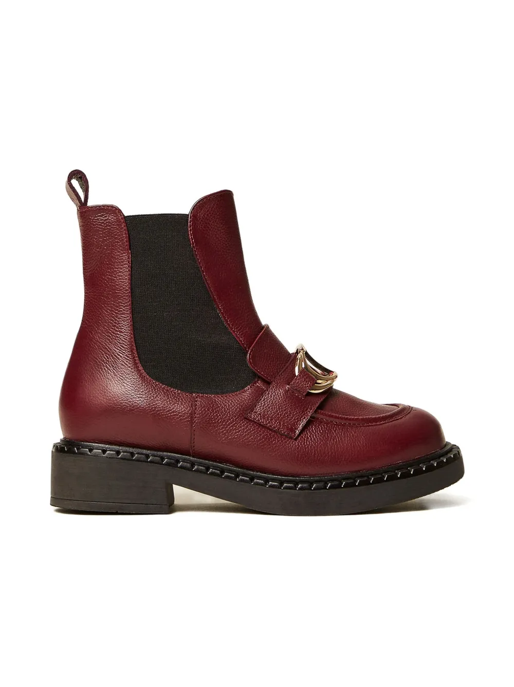 TWINSET Kids Oval-T leather ankle boots | Ankle Boots | Image 2