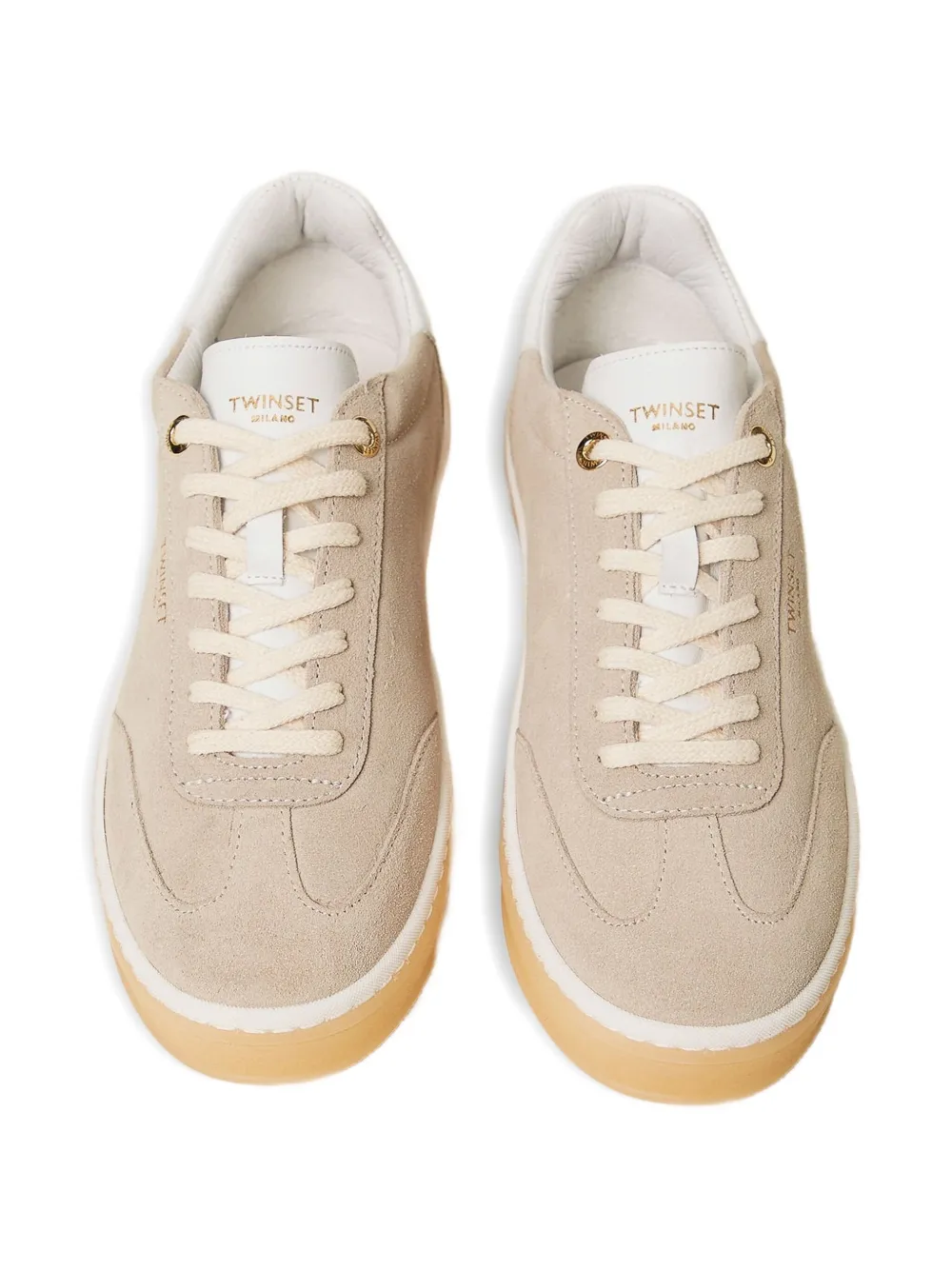 TWINSET Suède sneakers Beige