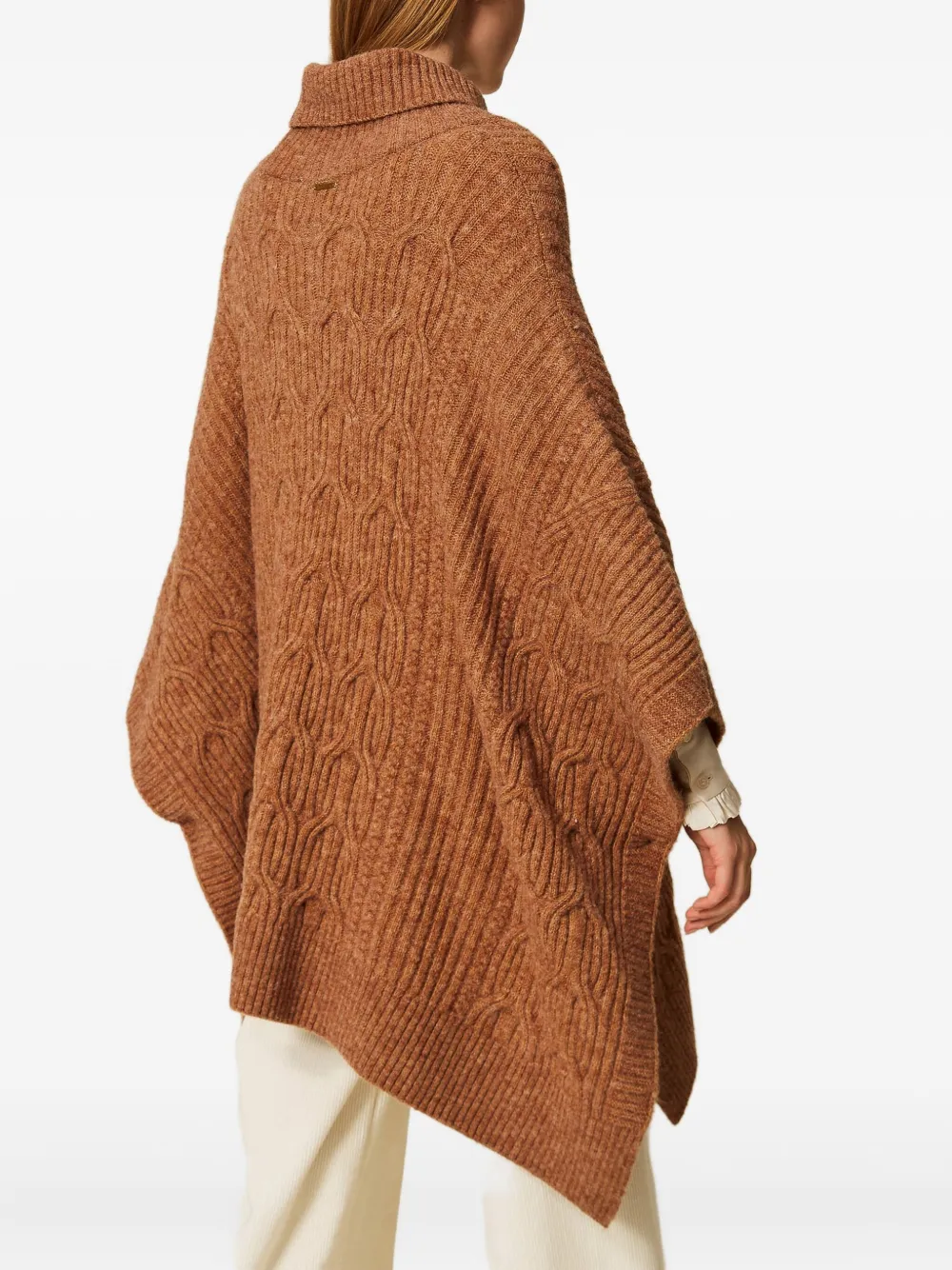 TWINSET Gebreide cape Bruin