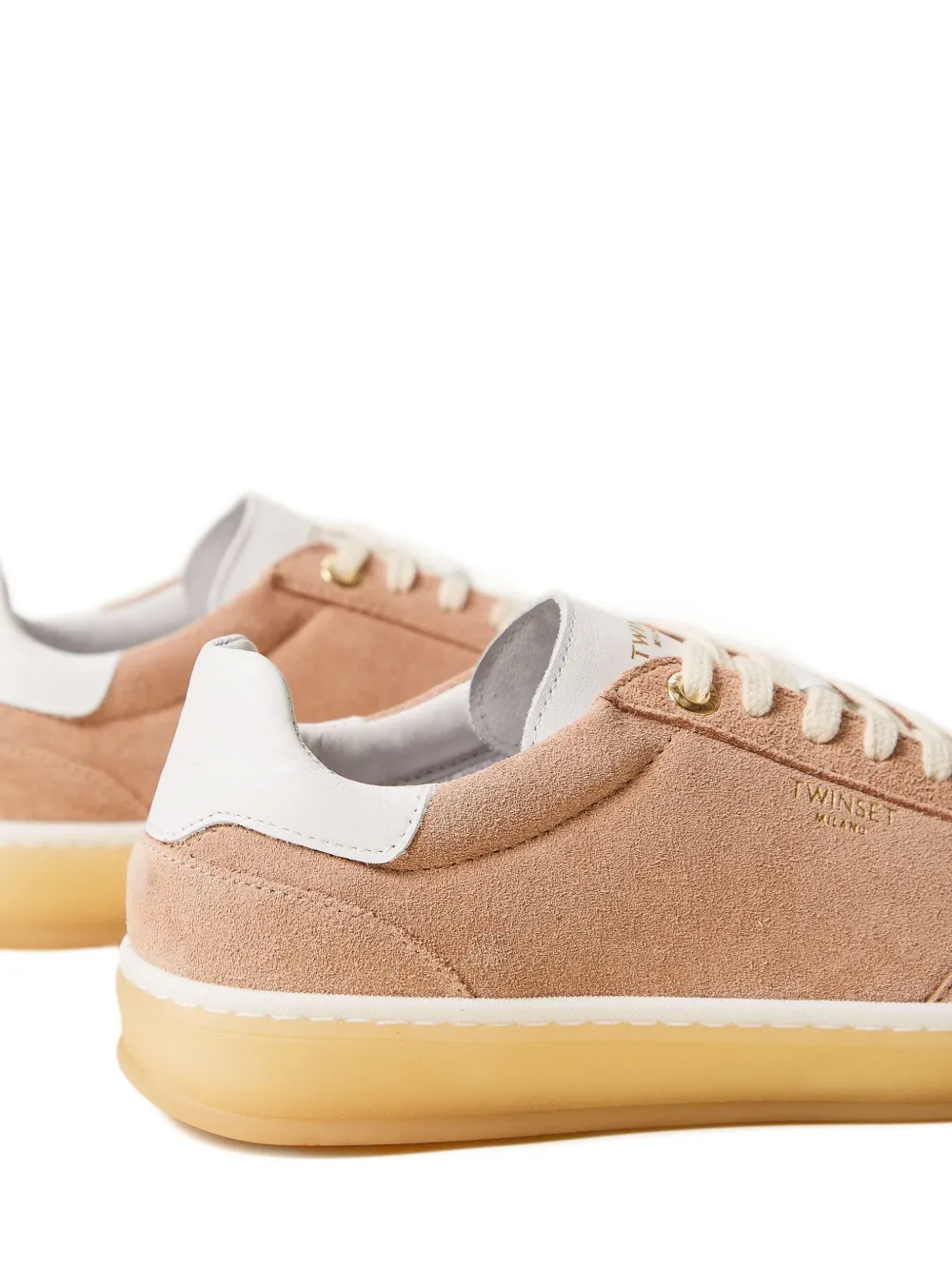 TWINSET suede sneakers Pink