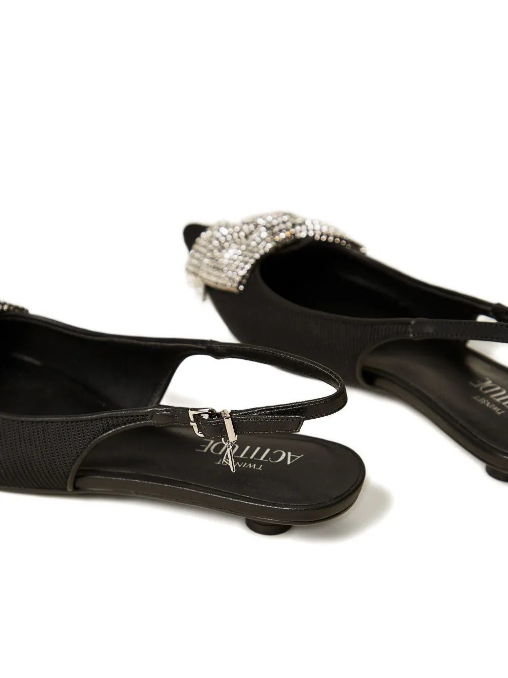 TWINSET Slingback pumps met hak en strik Zwart