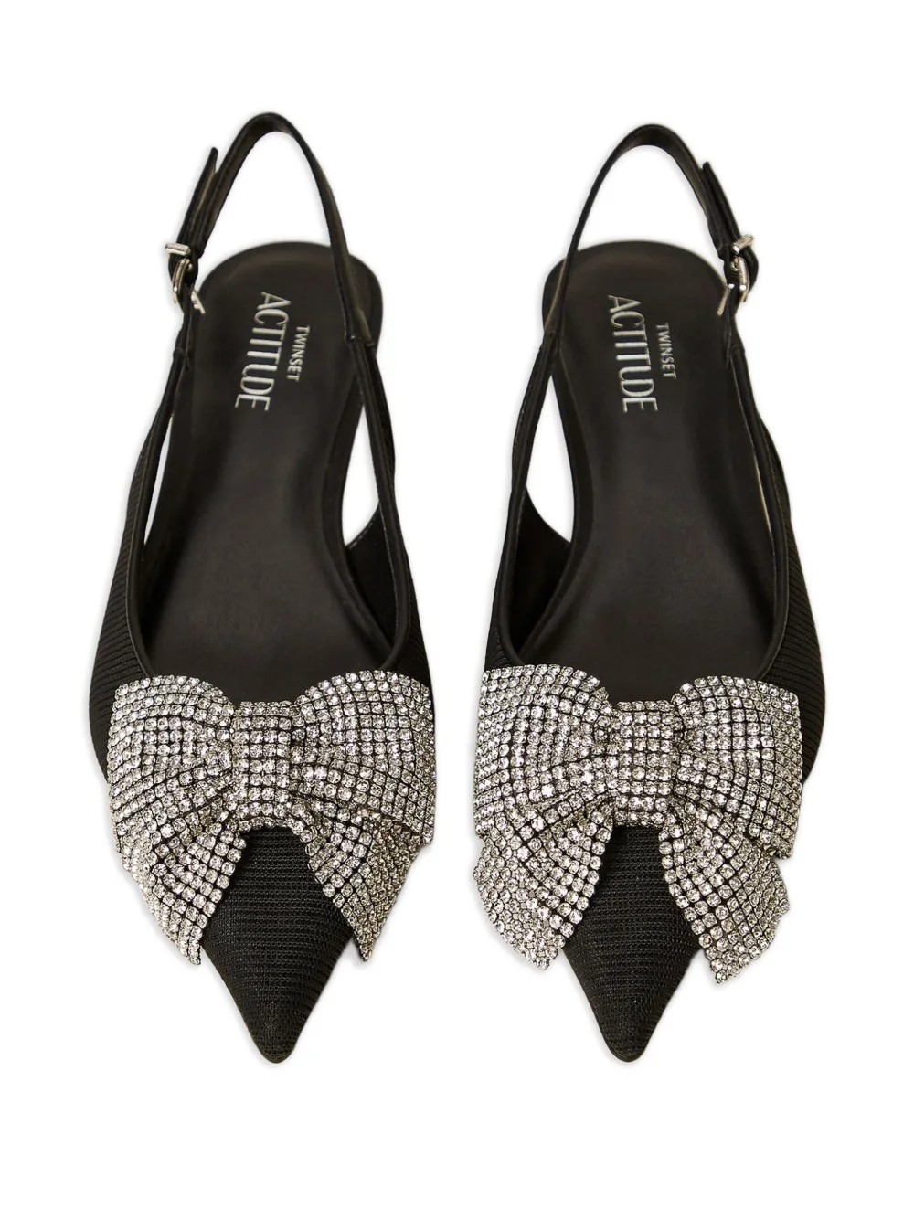 TWINSET Slingback pumps met hak en strik Zwart