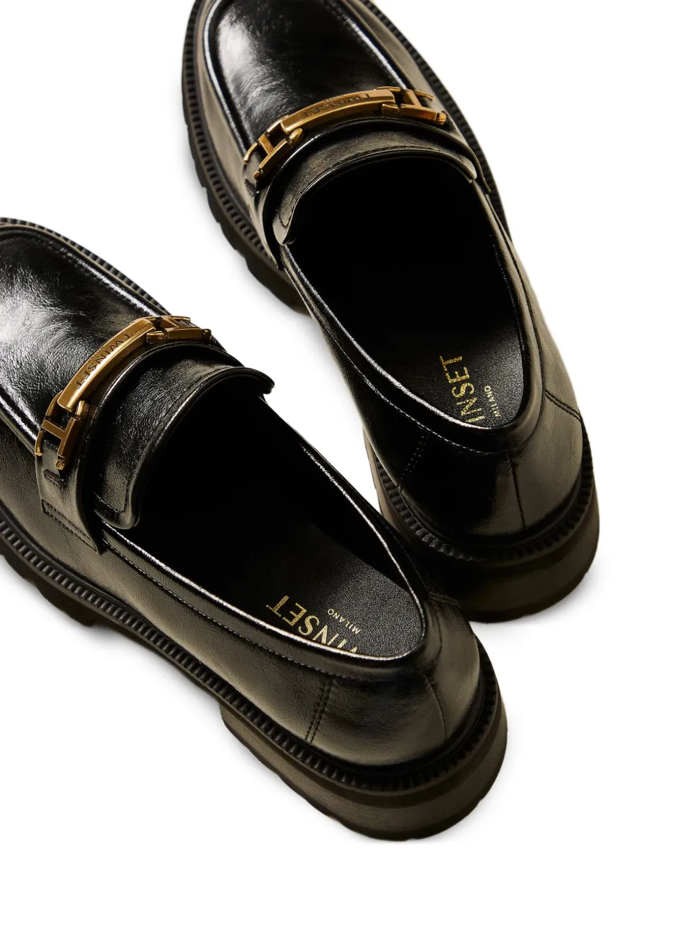 TWINSET Loafers met ovalen gesp Zwart