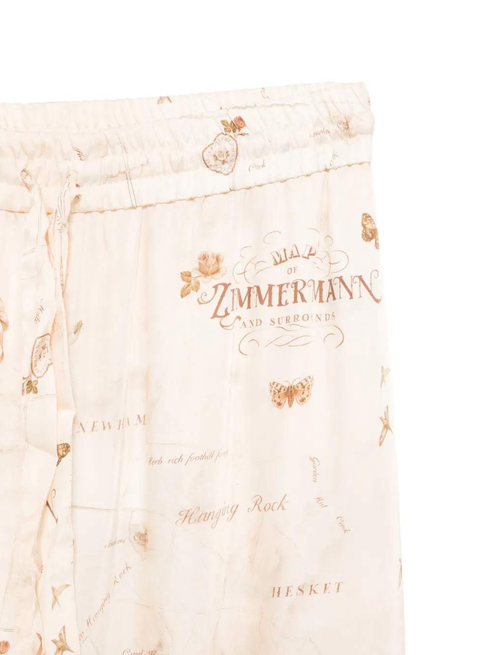 Zimmermann Drawstring Straight-leg Trousers In Neutral
