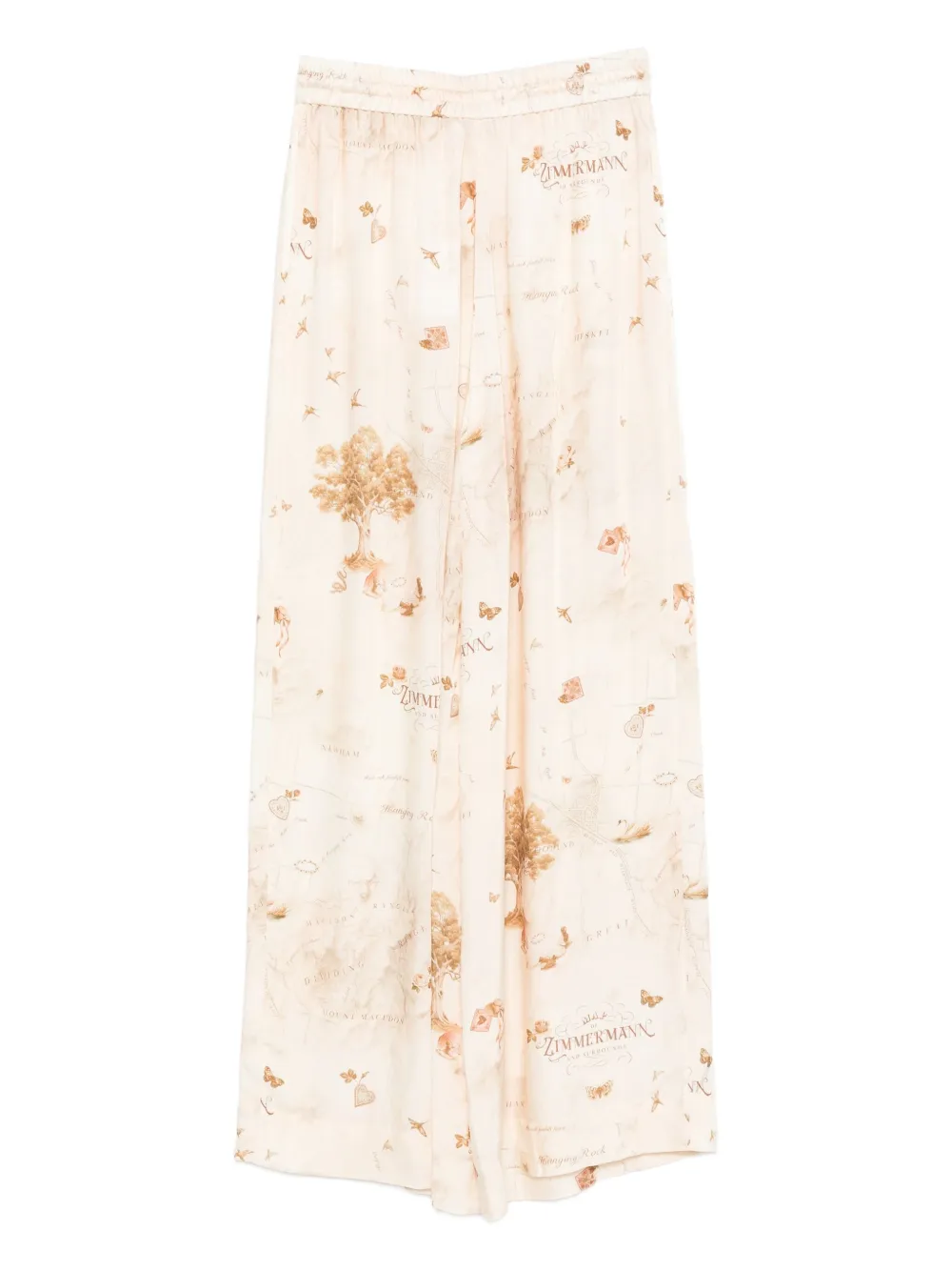 Zimmermann Drawstring Straight-leg Trousers In Neutral