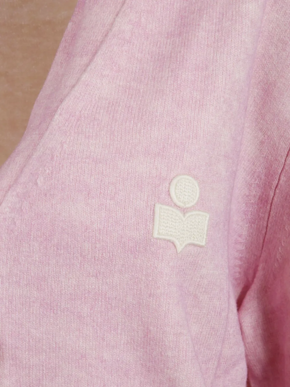 Isabel Marant Étoile Logo-embroidery Button-fastening Cardigan In Pink