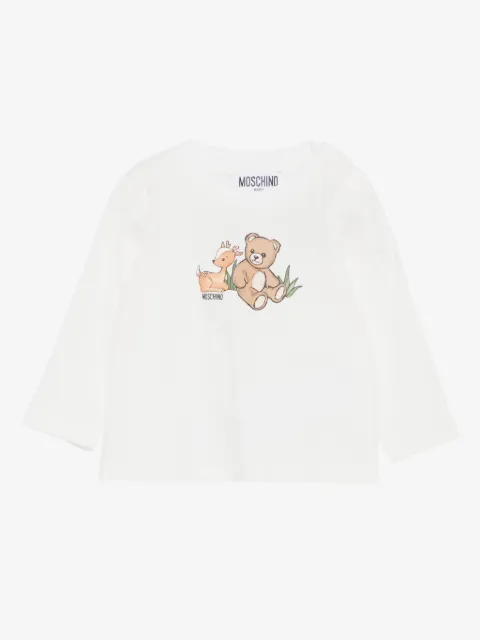 Moschino Kids top con motivo de oso