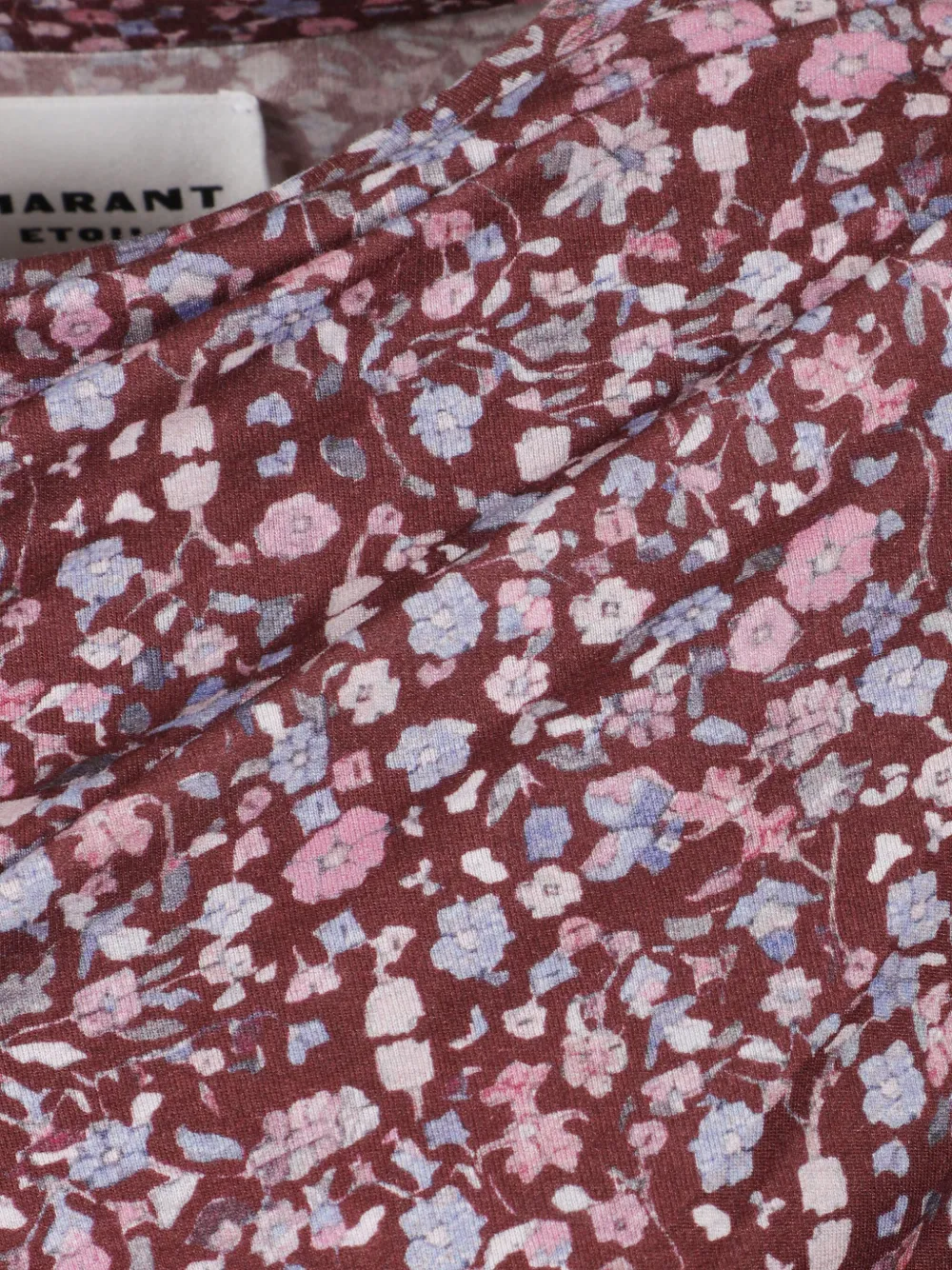 Isabel Marant Étoile Draped Floral Dress In Brown